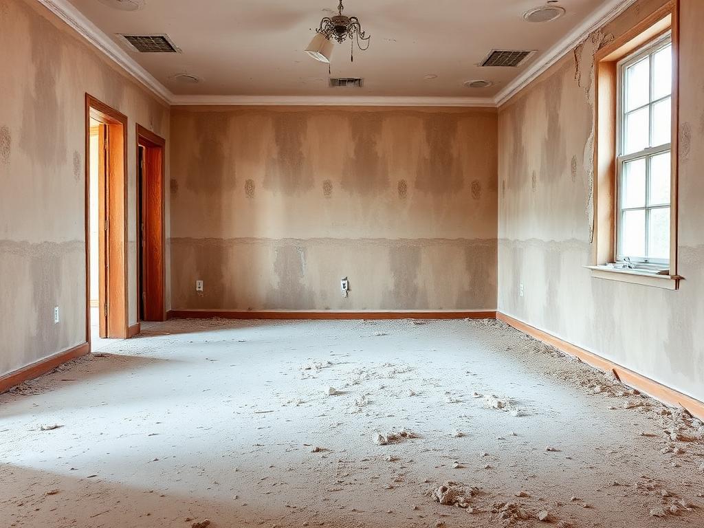 Dusty room before Noble Nest cleaning